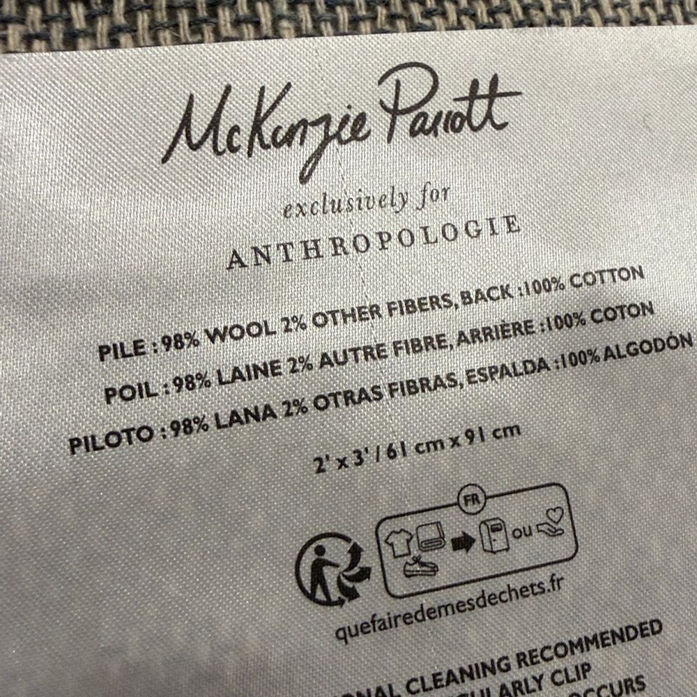 Anthropologie McKenzie Parrott Wool Tufted Bloom Rug - Picture 9 of 11